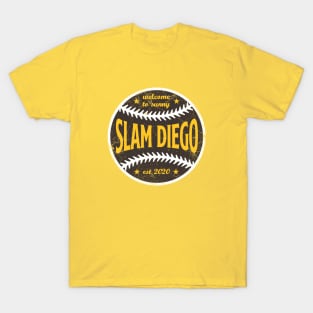 Slam Diego, Retro Ball - Yellow T-Shirt